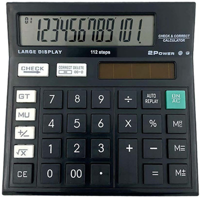 EWRT Dual Power New Big Display Basic Calculator For Office and Classwork CT 512WT Basic  Calculator(12 Digit)
