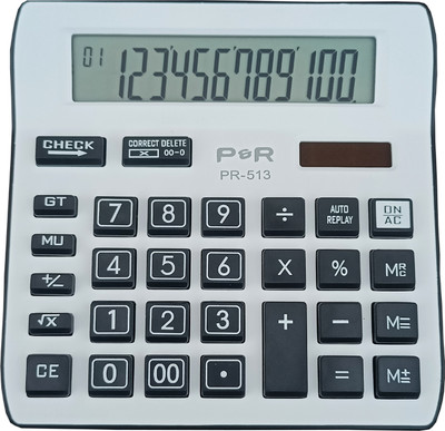 CITLLZEN PR-513 12 Digits & 3.9 Inch Display, 112 Steps Check, Tow Way Power, Check Desktop Financial  Calculator(12 Digit)
