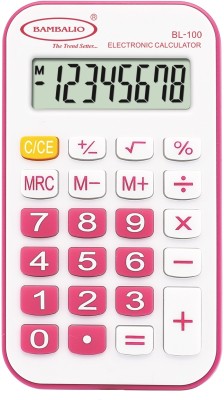 BAMBALIO BL-100 PINK Portable Pocket Calculator 3 Years Warranty Basic  Calculator(8 Digit)