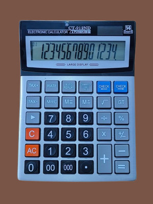 DARKWAVE Check and Correct Desktop Calculator Basic Calulator-14 CT 912ND Bsic/Business Calculator 14 Digit Big Calculator-004 Basic  Calculator(14 Digit)