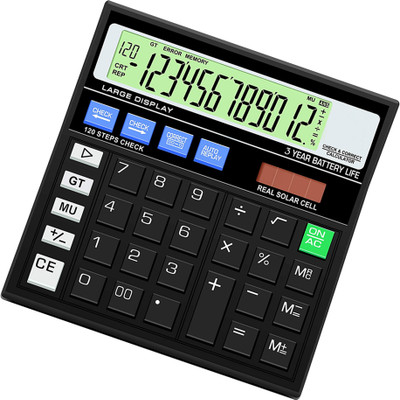 YGHU India's Largest Dual Power Calculator With 120 Steps Check ot512gt Basic  Calculator(12 Digit)
