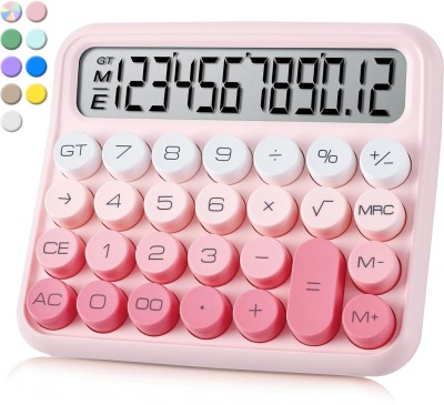 Lockhouse Mechanical Switch Calculator 12 Digit Large LCD Display and Buttons Basic  Calculator(12 Digit)