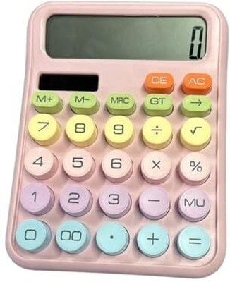 ASTIKAYA Calculator with LCD Display Desktop Calculator - Big Buttons Candy ColorComfortable Touch 12 Digits Basic  Calculator(12 Digit)