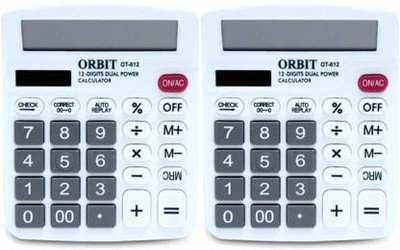 Atozenterprises OT612 PACK OF 2 ORBIT OT612 Basic  Calculator(12 Digit)