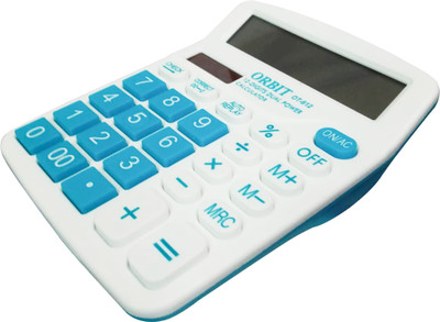 ORBIT Dual Power Calculator – Solar & Battery, Portable, Lightweight, Easy to Use OT-612 Financial  Calculator(12 Digit)