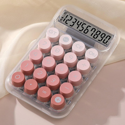 BOVZOX 3251 Anti-Slip Big Button Calculator, Transparent Handheld Calculator For Office Home Basic  Calculator(10 Digit)