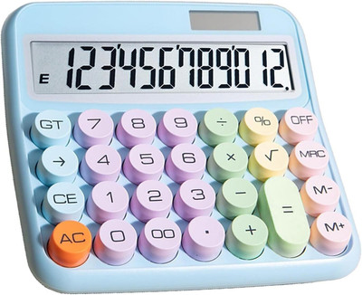 IKONEXX 12 Digit Big disktop calculator Office Accessories for Cute Calculator for Office,School, Home,Business Basic  Calculator(12 Digit)