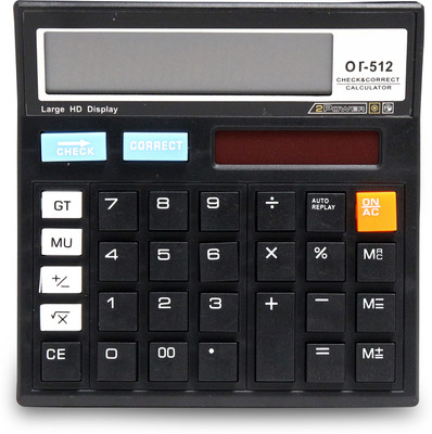 Villy 12-Digit Dual Power Calculator | Check & Correct Function Basic  Calculator(12 Digit)
