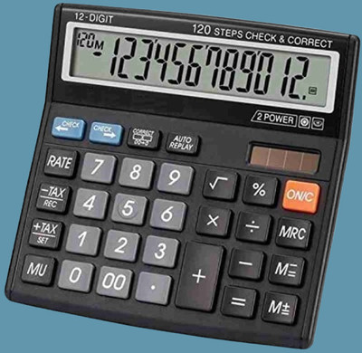 Hench HN-555N Best Basic Calculator_H24 Desktop Calculator_24 Financial  Calculator(12 Digit)
