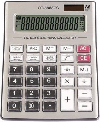 BHARJA OT-8888 GC Silver Financial and Business Basic Calculator (12 Digit) OT-8888 GC Silver Financial and Business Basic Calculator (12 Digit) Basic  Calculator(12 Digit)