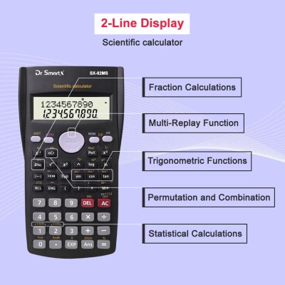 Dr SmartX SX- 82MS 240 Functions Scientific calculator for Engineering calculator for school & college Scientific  Calculator(12 Digit)