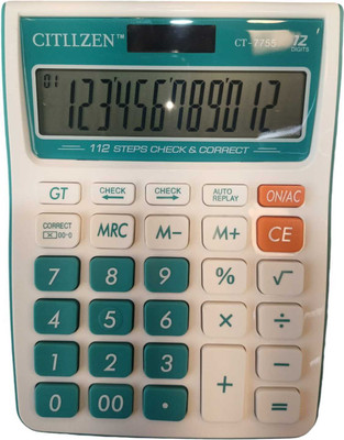 REET ENTERPRISES CT-7755 ET-CL-CT-7755 Basic  Calculator(12 Digit)