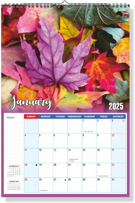 Leonius Elegant Nature Theme Wall Calendar – Perfect for Home & Office 2026 Wall Calendar(White, Monthly Wall Calendar)