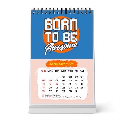 ESCAPER Motivational Quotes Calendar 2025 2025 Table Calendar(Multicolor, Office & Home)