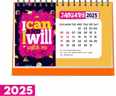 ESCAPER Radiant Horizons: A5 2024 Embracing New Possibilities Table Calendar 2024 Table Calendar(Multicolor, Office & Home)