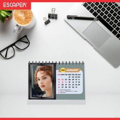 SADAFAL Hollywood Actresses Desk Calendar 2025 - Iconic Stars 2025 Table Calendar(Multicolor, Office, Homes)