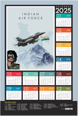 ARTBOX Indian Air Force Calendar | Indian Army Calendar | Wall Calendar 2025 2025 Wall Calendar(Multicolor, Abstract)