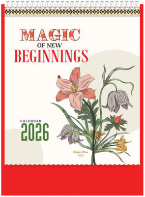 ARGS PAPER PLUS 1602 Magic Of New Beginnings 2026 Table Calendar(Red, MOTIVATIONAL)