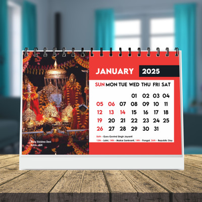 ESCAPER Holy Temples of the Himalayas Calendar 2025 2025 Table Calendar(Multicolor, Office & Home)