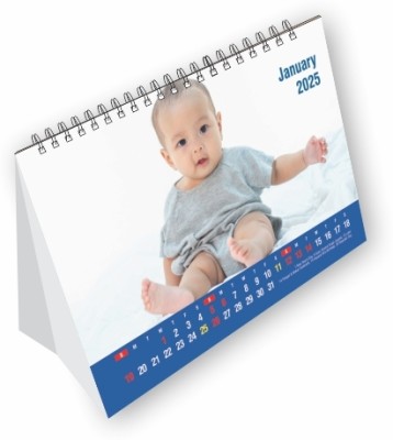 Pixel Table Calendar with Planner 2025 Table Calendar(Multicolor, Cute Kids With Planner)