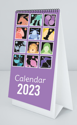 IDEAL FOZ Table Calendar and Planner, Organizer & Reminder, Calendar for Desk-01 2023 Table Calendar(Multicolor, CUTE)