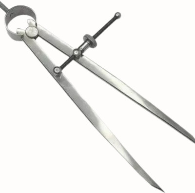 TOOLBUX Steel with a spring mechanism Steel Spring Precision Divider Caliper Compass 8 Inch Drafting and layout tool Divider Caliper(1-220 mm)