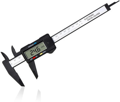 TASMAX 50mm/6Inch Lcd Digital Electronic Carbon Fiber Vernier Caliper Gauge Micrometer Digital vernier caliper150mm inch and Millimeter Conversion LCD displays screen Digital Caliper(0-150 mm)