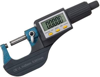 s r enterprise Digital Outside Micrometer Screw Gauge 0-25mm With Lcd Display & Carry Case Ideal For Accurate Measuring Dimensions In Inches Digital Caliper(0.25 mm)