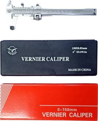 GoodsBazaar With Fine Adjustment 150 mm 6 inch Monoblock Vernier Caliper with Fine Adjustment Vernier Ruler Scale Depth Gauge Micrometer 6” Aerospace Precision Measuring Tools Vernier Caliper(0-150 mm)