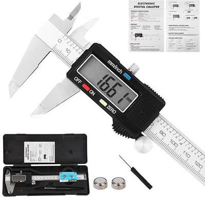 VMTRONIX Premium & High-Precision Stainless Steel Digital Caliper | 0-150mm (6 inch) | With Storage Box & 2 Batteries | Accurate & Durable Digital Caliper(0-150 mm)
