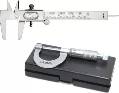 RELIBBA 2pc Combo Micrometer Gauge Vernier Caliper Ruler Scale SS Body Vernier caliper 12.5 cm+screw gauge Combo pack of Vernier caliper micrometer Vernier Caliper(12.5 mm) RELIBBA 2pc Combo Micrometer Gauge Vernier Caliper Ruler Scale SS Body Vernier caliper 12.5 cm+screw gauge Combo pack of Vernier caliper micrometer Vernier Caliper(12.5 mm)