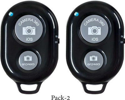 RASEMAGO Smartphones Selfie Remote Pack -2 for iPhone/Android Camera Photos and Videos  Camera Remote Control(Black)