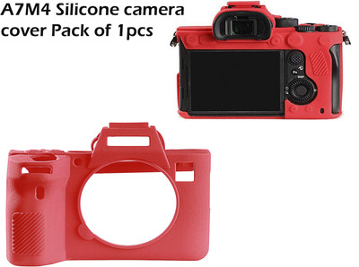 Amabu Camera silicone Protective rubber body case cover  Camera Bag(Red)
