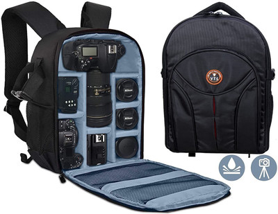VTS DSLR Camera Backpack Bag Waterproof Shock Proof for Lens Accessories for  Camera Bag(Black)