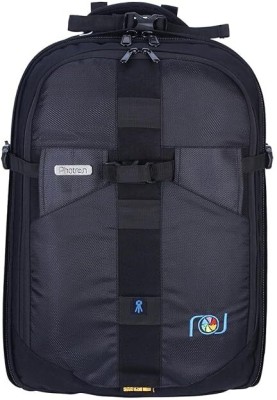 Vintage Pro Photron Pro Runner 450 AW Camera Backpack 1-2 Body DSLRs with Lens Upto 70-200mm 4-5 Lenses, Flash and Accessories Upto 17 inch(44cm) Laptop Tablet With Rain Cover  Camera Bag(Black)