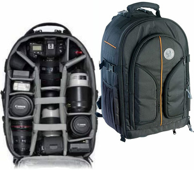 VTS DSLR Camera Backpack Bag Waterproof Shock Proof for Lens Accessories Bag Camera  Camera Bag(Black)