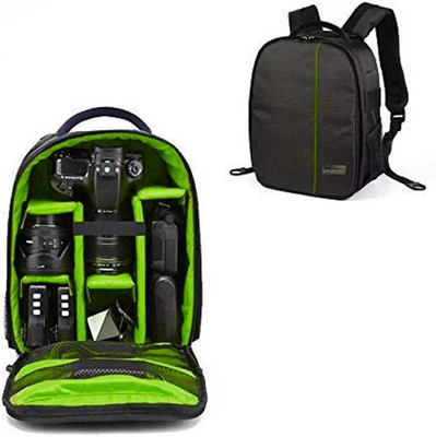 PROUDME DSLR Camera Bag  Camera Bag(Black, Green)