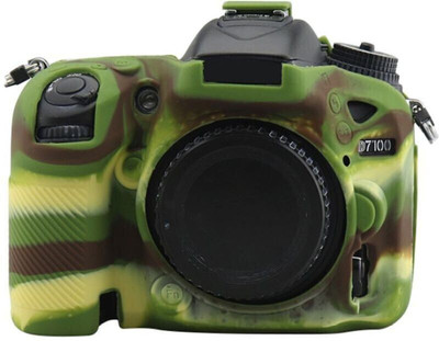 Picmaa camera cover D7100/7200 silicone protective camera body cover for Ni_kon camera  Camera Bag(camo)