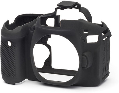 Camstuffs Camera Silicone Protective Camera Case Cover Compatible with Canon 80D Black  Camera Bag(Black)