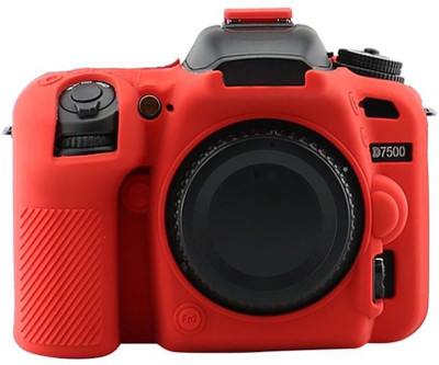 Lamkoti D7500 silicone protective body camera cover for nikon d7500  Camera Bag(Red)