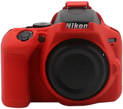 Picmaa D3500 Camera silicone protective rubber body case cover for Ni_kon D3500 Camera  Camera Bag(Red)