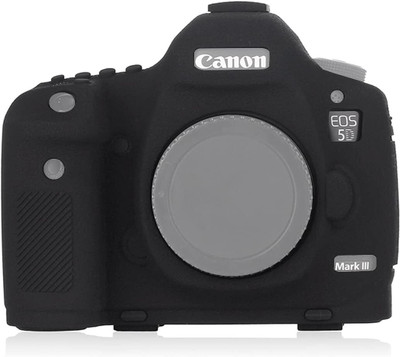 DIGICLAMBO 5D Mark 3 Camera silicon cover Digital Camera, Anti-Scratch Soft Silicone Rubber  Camera Bag(Black)