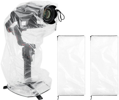 Zikkon Rain Cover for Gimbal (RCG) 2 Pack Waterproof Stabilizer Rain Cover, Portable Camera Gimbal Stabiliser Raincoat Protector Fits DJI RS3 Pro Mini RSC 2 Ronin-SC Zhi-yun WEEBILL 3S CRANE 4 & More Stabilizer Below 16.3x8.6x7.7''  Camera Bag(Transparent)