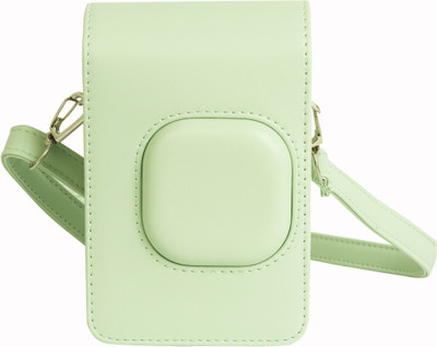 Zikkon Protective Case for Fuji instax mini liplay Camera with adjustable neck strap quick detachable PU  Camera Bag(Matcha green)