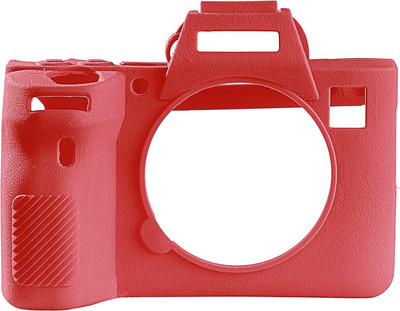 Picmaa A7M4 camera silicone Protective rubber body case cover for So_ny A7m4 camera  Camera Bag(Red)