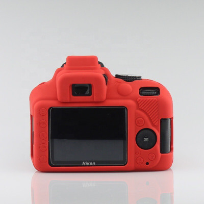 Camstuffs D3300 silicone protective body case cover  Camera Bag(Red)