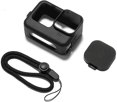 Power Smart Protective Silicone Sleeve Cases Compatible with GoPro Hero 9 / 10 / 11 / 12  Camera Bag(Black)