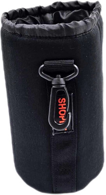 SHOPEE 1pcs Size L Soft Camera Lens Protective Lens Pouch bag Case waterproof large  Camera Bag(Black)