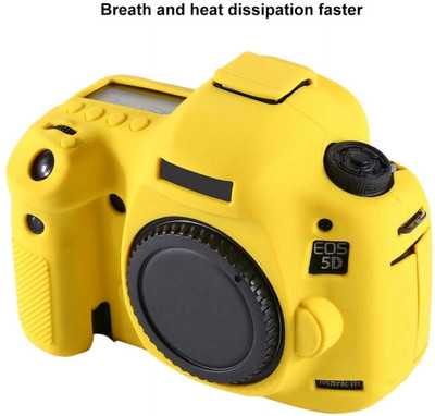 DIGICLAMBO 5D Mark 4 Yellow Silicone protective rubber body cover for Canon 5dM4 Camera  Camera Bag(Yellow)