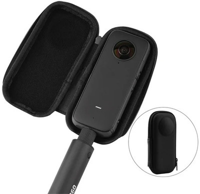 TECHGEAR ase for Insta360 ONE X3,Mini PU Hard Shell Box Protective Travel housing for Insta 360 X3 Action for Insta360 X3/X2  Camera Bag(Black)